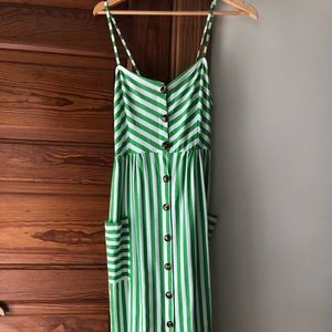 Zara dress never worn with green stripes